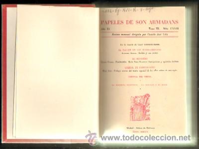 Coleccionismo de Revistas y Peri&oacute;dicos: PAPELES DE SON ARMADANS. TOMO XL. A&Ntilde;O XI. N&ordm;CXVIII, CXIX, CXX (A-REV-618)
