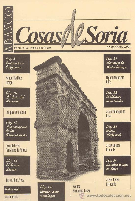 Coleccionismo de revistas y peri&oacute;dicos: Abanco / Cosas de Soria n&ordm; 40