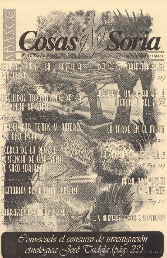 Coleccionismo de revistas y peri&oacute;dicos: Abanco / Cosas de Soria n&ordm;34
