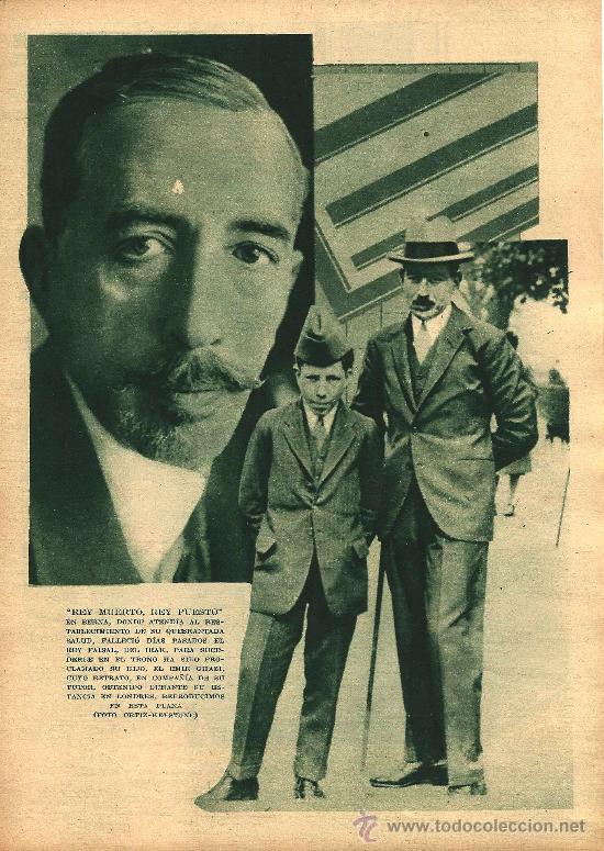 Coleccionismo de revistas y peri&oacute;dicos: El rey Faisal de Irak- 1933