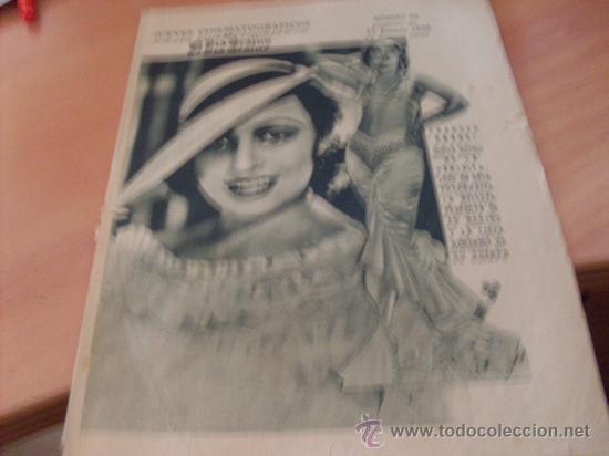 Collezionismo di Riviste e Giornali: JUEVES CINEMATOGRAFICOS EL DIA GRAFICO N&ordm; 365 17 ENERO 1935 (FRANCES DRAKE KATHARINE HEPBURN) (COB69