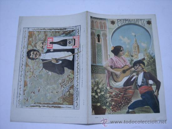 Coleccionismo de Revistas y Peri&oacute;dicos: PLUMA Y LAPIZ N&ordm; 5. CARTEL CASA CODORNIU EN CONTRAP. POR J. TOBILLA. HACIA 1901. 10 PP.