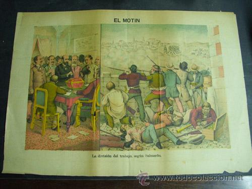 Collezionismo di Riviste e Giornali: EL MOT&Iacute;N - Peri&oacute;dico Sat&iacute;rico Semanal. N&ordm; 12 - 23 marzo 1890. Peri&oacute;dico Completo