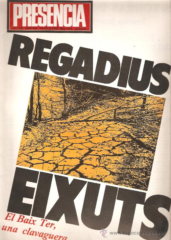 Coleccionismo de Revistas y Peri&oacute;dicos: REVISTA PRESENCIA N&ordm; 430 JULIOL DEL 1976