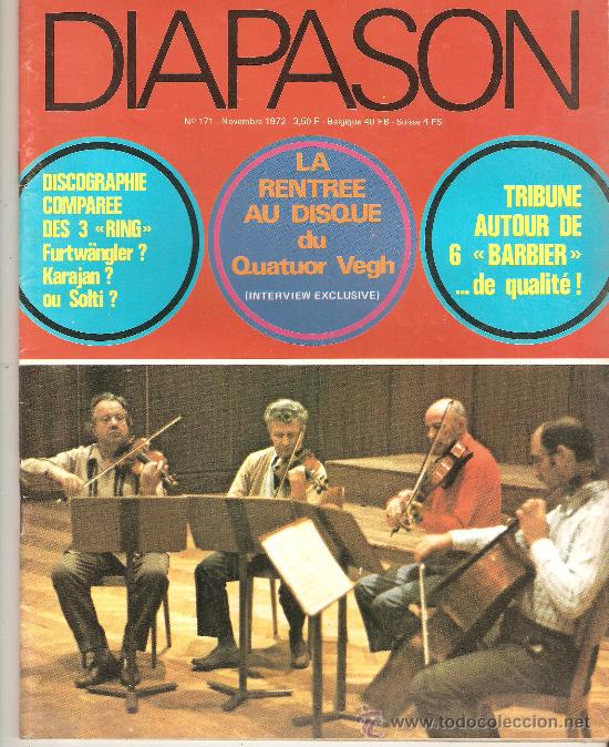 Coleccionismo de Revistas y Peri&oacute;dicos: REVISTA , DIAPASON N&ordm; 171 NOVIEMBRE 1972