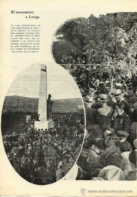 Coleccionismo de revistas y peri&oacute;dicos: * LAL&Iacute;N, Pontevedra * AVIACI&Oacute;N * Monumento al aviador L&oacute;riga - 1933