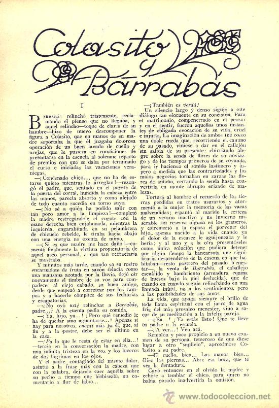 Coleccionismo de revistas y peri&oacute;dicos: Colasito y Barrab&aacute;s / relato de J. Silva Aramburu con dibujo de Masberger -1933