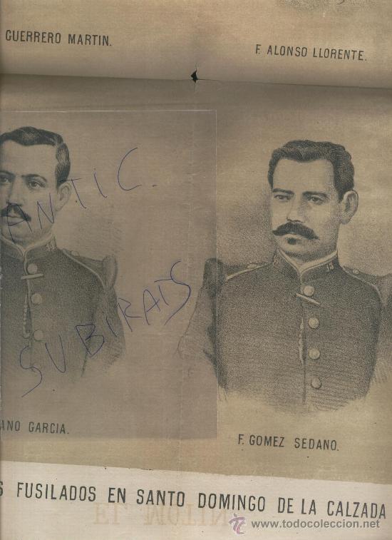 Collezionismo di Riviste e Giornali: PERIODICO EL MONTIN A&Ntilde;O 1883 SARGENTOS FUSILADOS EN SANTO DOMINGO DE LA CALZADA LA RIOJA