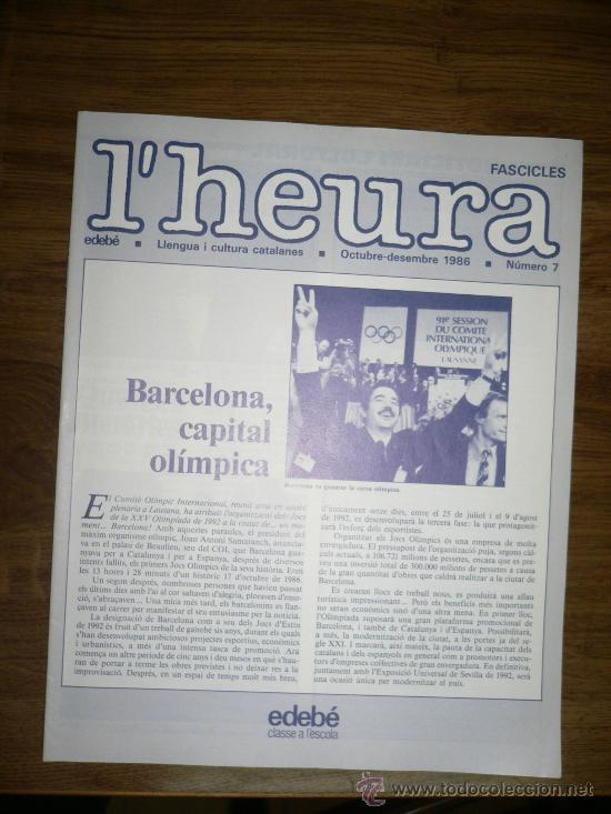 Coleccionismo de Revistas y Peri&oacute;dicos: FASCICLE L'HEURA N&Uacute;M. 7 EDEB&Eacute;