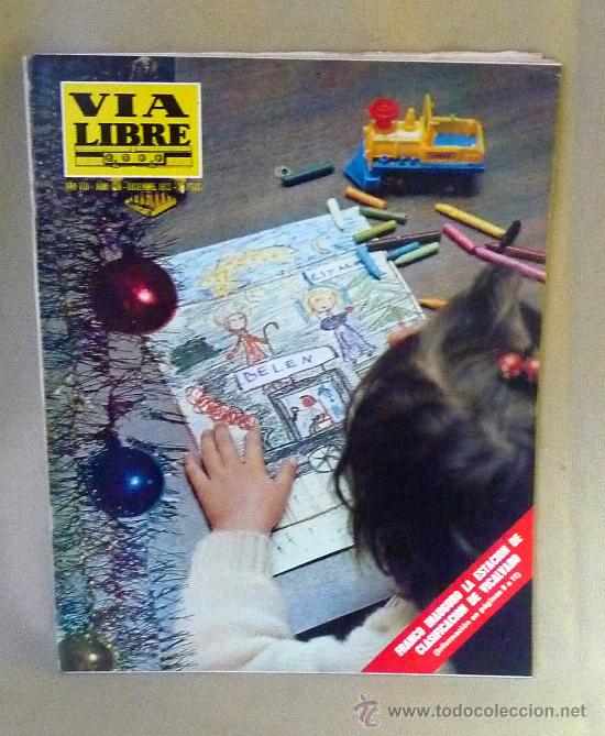 Coleccionismo de Revistas y Peri&oacute;dicos: REVISTA VIA LIBRE, TRENES, N&ordm; 108, 1972, FRANCO INAUGURO LA ESTACION DE CLASIFICACION DE VICALVARO
