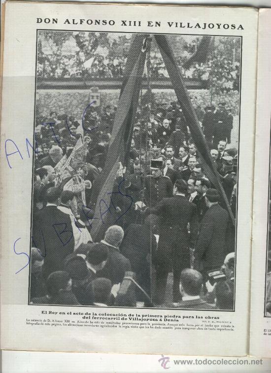Collezionismo di Riviste e Giornali: REVISTA.1911.BLASCO IBA&Ntilde;EZ EN VALENCIA.EL REY EN VILLAJOYOSA.CABRA.FUENTERRABIA.AVIACION.FEMENINA.