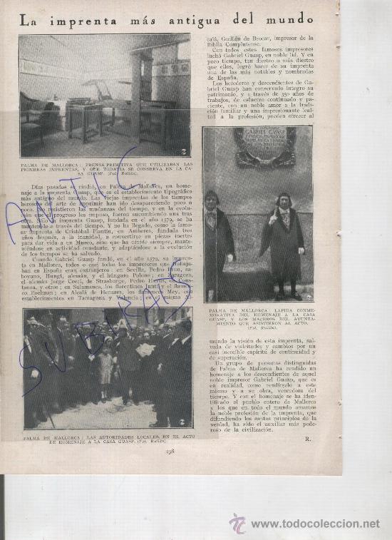 Collezionismo di Riviste e Giornali: REVISTA.1931 NUESTRA SE&Ntilde;ORA DEL OLIVAR ESPORLAS MALLORCA IMPRENTA GUASP SANTO DOMINGO CORDOBA CHIVA