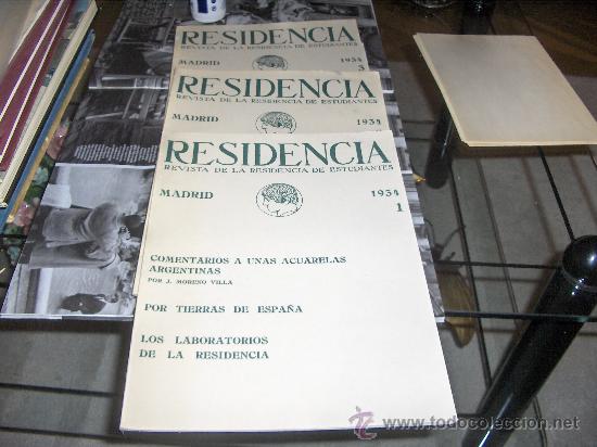 Collection Magazines and Newspapers: RESIDENCIA - Revista cuatrimestral de la Residencia de Estudiantes 1934 - N&ordm; 1-2-3.