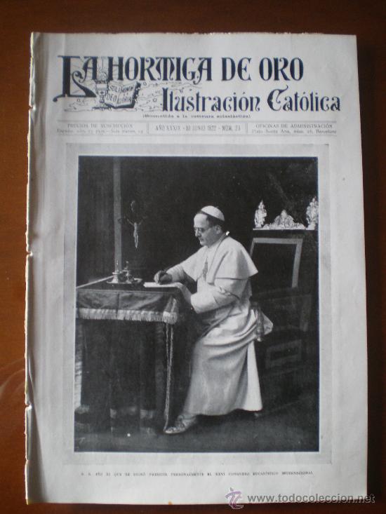 Coleccionismo de revistas y peri&oacute;dicos: LA HORMIGA DE ORO n&ordm; 23 (10/6/22) ROMA BARCELONA VATICANO