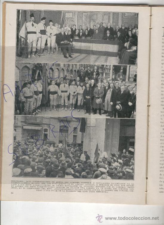 Collezionismo di Riviste e Giornali: 1928 CORONEL SANFELIU VOLUNTARIOS CATALANES EN LA PRIMERA GUERRA DE CUBA 1869 MERCADO VALENCIA