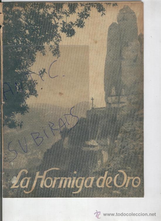 Coleccionismo de revistas y peri&oacute;dicos: REVISTA . LA HORMIGA DE ORO. A&Ntilde;O 1927,. PUBLICIDADES. FOTO DE PORTADA.MONTSERRAT.MISTERIO DE LA CRUZ