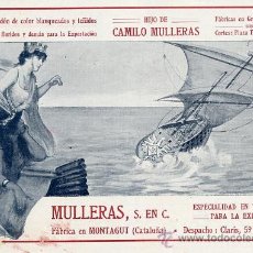 Coleccionismo de Revistas y Periódicos: MULLERAS 1908 TEJIDOS MONTAGUT BARCELONA RETAL HOJA REVISTA