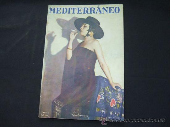 Collectionnisme de Revues et Journaux: MEDITERRANEO - N&ordm; 71 - 7 ABRIL 1928 - PORTADA, SRTA. COMINGEY