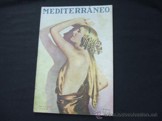 Collectionnisme de Revues et Journaux: MEDITERRANEO - N&ordm; 72 - 14 ABRIL 1928 - PORTADA, MARIA CORDA, ARTISTA DE CINE