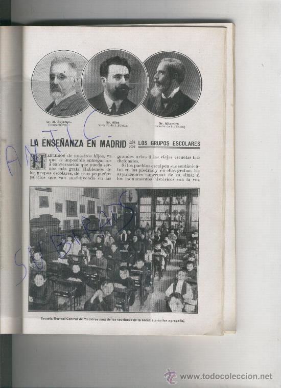 Coleccionismo de revistas y peri&oacute;dicos: REVISTA A&Ntilde; 1912 ESCUELAS DE MADRID BEJERANO ALBA ALTAMIRA VALLEHERMOSO BAILEN JULIO ROMERO DE TORRES