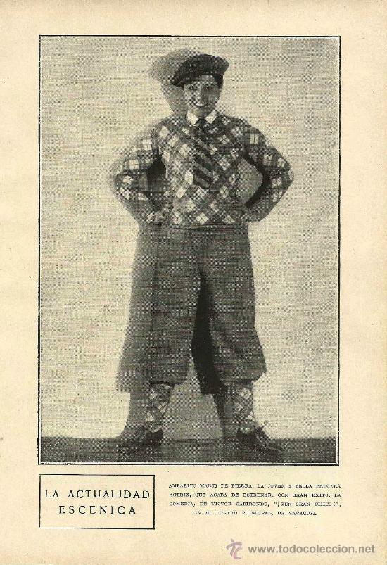 Coleccionismo de revistas y peri&oacute;dicos: La actriz Amparito Mart&iacute; de Pierra- 1931