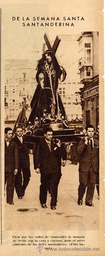 Coleccionismo de Revistas y Peri&oacute;dicos: SANTANDER 1935 SEMANA SANTA RETAL HOJA REVISTA