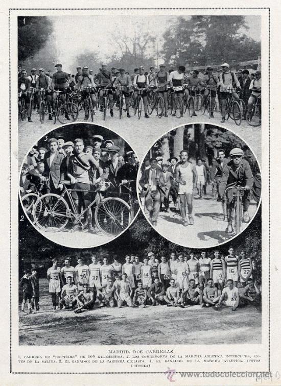 Coleccionismo de revistas y peri&oacute;dicos: CICLISMO 1924 MADRID 2 CARRERAS HOJA REVISTA
