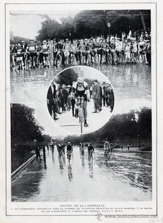 Coleccionismo de revistas y peri&oacute;dicos: CICLISMO 1924 MADRID EN LA CASTELLANA HOJA REVISTA