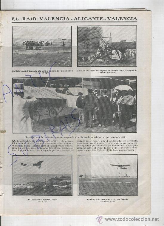 Collezionismo di Riviste e Giornali: REVISTA. A&Ntilde;O 1911.RAID VALENCIA. ALICANTE.AVIACION.EL REY EN PEDROSA.ALCEDA.OLEIROS.JATIVA.
