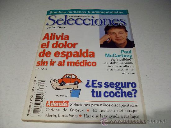 Coleccionismo de Revistas y Peri&oacute;dicos: Selecciones Readers Digest       /  Noviembre   2001