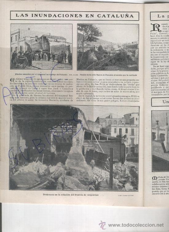 Collezionismo di Riviste e Giornali: REVISTA A&Ntilde; 1908 INUNDACIONES EN PALAMOS VICENTE BLASCO IBA&Ntilde;EZ JULIO ROMERO DE TORRES OSLE CHICHARR0