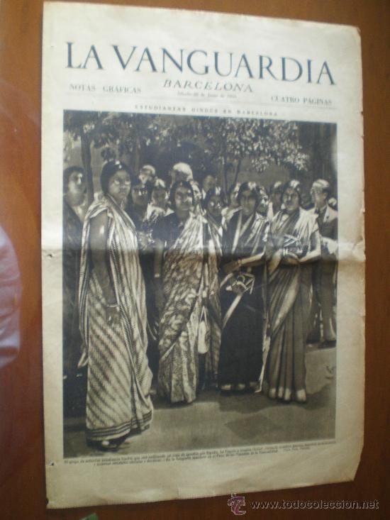 Coleccionismo de revistas y peri&oacute;dicos: LA VANGUARDIA (20/06/36) CICLISMO CATALU&Ntilde;A LERIDA VALLS ECLIPSE GORKI CHINA BARCELONA