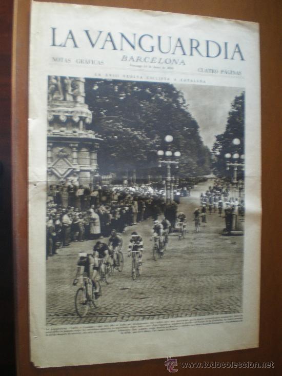 Coleccionismo de revistas y peri&oacute;dicos: LA VANGUARDIA (14/6/36) CICLISMO CATALU&Ntilde;A