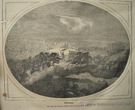 Sammeln von Zeitschriften und Zeitungen: * MILITARIA * Fantas&iacute;a: La sombra de Napole&oacute;n pasando revista a los muertos de su ej&eacute;rcito - 1855