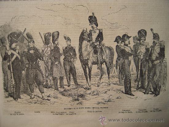 Colecionismo de Revistas e Jornais: * MILITARIA * GUERRA DE CRIMEA * Uniformes de la nueva guardia imperial francesa - 1855
