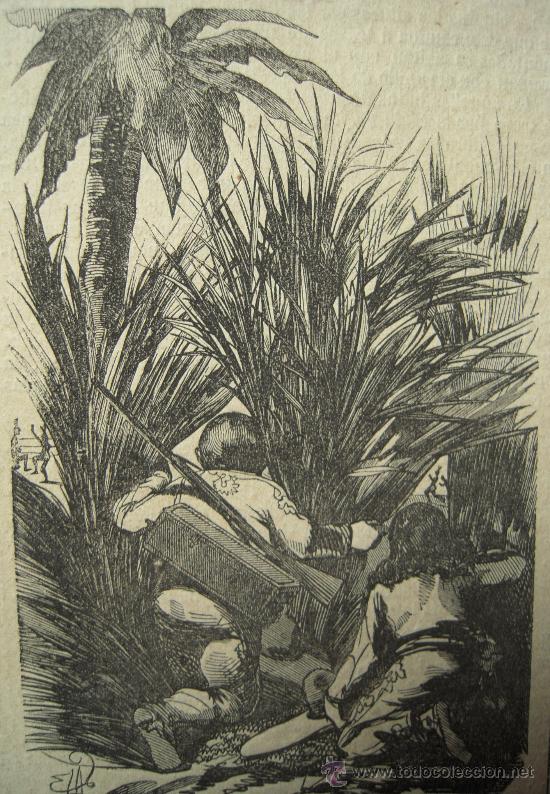 Colecionismo de Revistas e Jornais: 4 peque&ntilde;as ilustraciones  tema caza- 1855