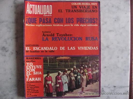 Coleccionismo de revistas y peri&oacute;dicos: ACTUALIDAD ESPA&Ntilde;OLA,SANTANDER 50 FAMILIAS EN LA CALLE-REVOLUCION RUSA-VIAJE EN EL TREN TRANSIBERIANO