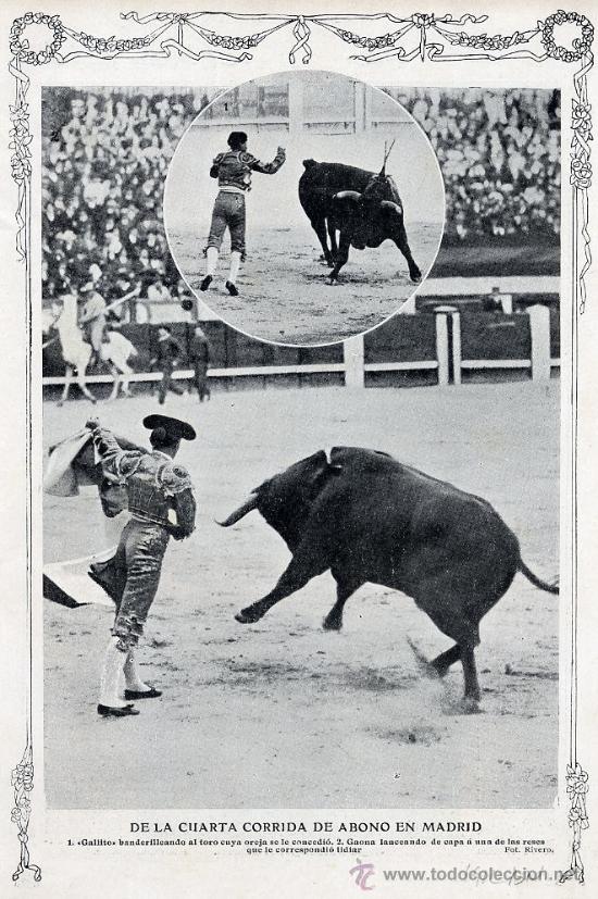 Collectionnisme de Revues et Journaux: TOROS 1912 GALLITO GAONA HOJA REVISTA
