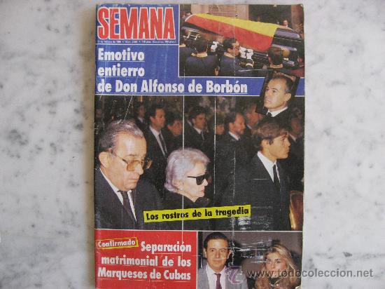 Coleccionismo de Revistas y Peri&oacute;dicos: SEMANA,MARIA DEL MONTE POR SEVILLANAS-CARNAVAL,TENERIFE-JOAQUIN PRAT-GRAN REPORTAJ ALFONSO DE BORBON