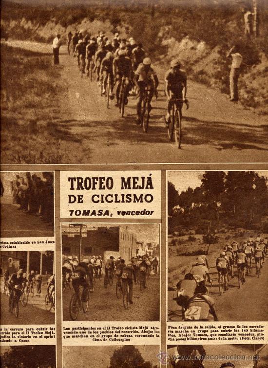Coleccionismo de revistas y peri&oacute;dicos: CICLISMO 1945 TROFEO MEJA BARCELONA HOJA REVISTA