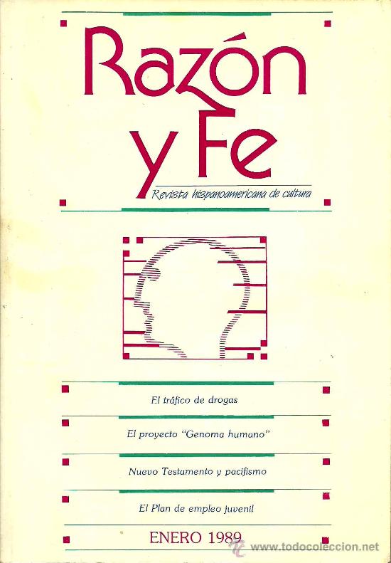 Collectionnisme de Revues et Journaux: Revista Raz&oacute;n y Fe - 1989 * JESUITAS * DROGAS * PACIFISMO * EMPLEO JUVENIL * - 1989