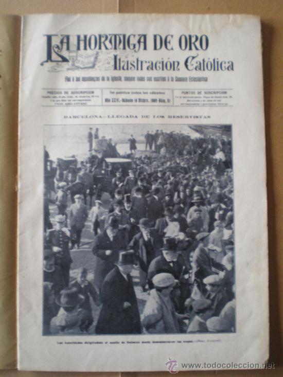 Coleccionismo de revistas y peri&oacute;dicos: LA HORMIGA DE ORO N&ordm; 51 (18/12/1909) GRANADA AVIACION TOLEDO VALENCIA RIF BARCELONA