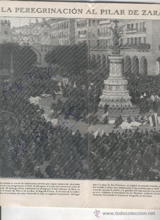 Collezionismo di Riviste e Giornali: REVISTA 1908 EL PILAR MUERTE DE SARASATE ESPARZA BODEGAS DE VALDEPE&Ntilde;AS VINO PUEBLO DE BARAJAS O&Ntilde;ATE