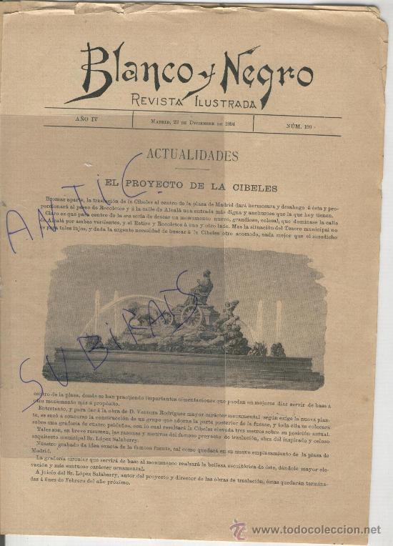 Collezionismo di Riviste e Giornali: REVISTA. A&Ntilde;O 1894.PROYECTO DE LA CIBELES.MADRID.CUENTO. LA CASA DE MU&Ntilde;ECAS.JOSE FERNANDEZ BREMON.