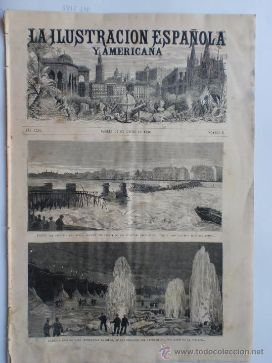 Collezionismo di Riviste e Giornali: REVISTA LA ILUSTRACION ESPA&Ntilde;OLA Y AMERICANA. GRABADOS Y PUBLICIDAD DE LA EPOCA. 1880. N&ordm; II. LEER