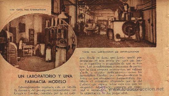 Coleccionismo de revistas y peri&oacute;dicos: * SEVILLA * Farmacia de D. Gregorio Escobar, la del Coliseo-1933