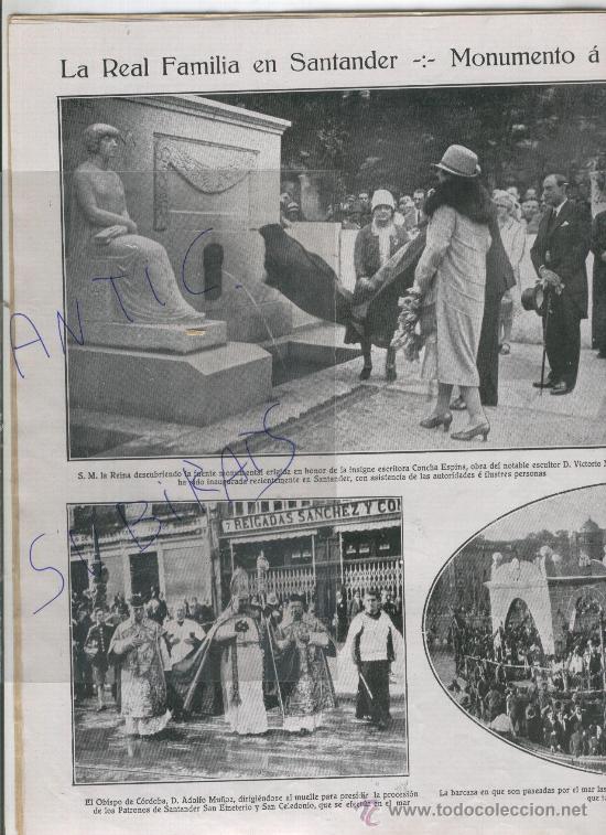 Collectionnisme de Revues et Journaux: REVISTA. A&Ntilde;O 1927.TORRELAVEGA.LECHE.MONUMENTO A CONCHA ESPINA.SANTANDER.FOTOS ANTIGUAS DE LAREDO.