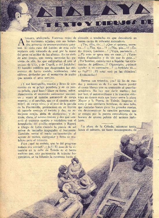 Coleccionismo de Revistas y Peri&oacute;dicos: Atalaya de Madrid / texto de Antequera Azpiri-1933