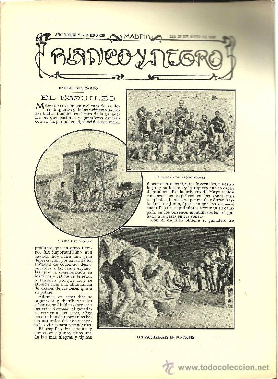 Coleccionismo de Revistas y Peri&oacute;dicos: Revista Blanco y Negro &ndash; 1903 * MADRID * ESQUILEO * JUEGOS FLORALES SEVILLA *