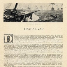 Coleccionismo de Revistas y Periódicos: TRAFALGAR 1898 MARTINES ABADES ILUSTRACION TEXTO HOJA REVISTA